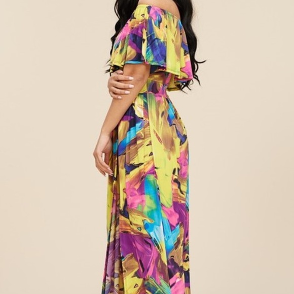 Dresses Multicolor Front Slit Shorts Maxi Dress Poshmark